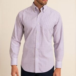 Black Brown 1826 Gingham Button Down Shirt 16 34/35